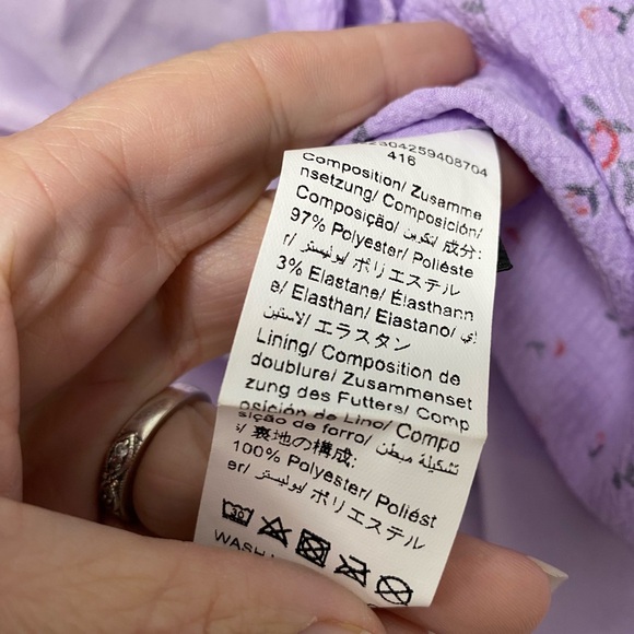 SHEIN Purple Floral Smocked Spaghetti Strap Sundress Size XS - Picture 16 of 16